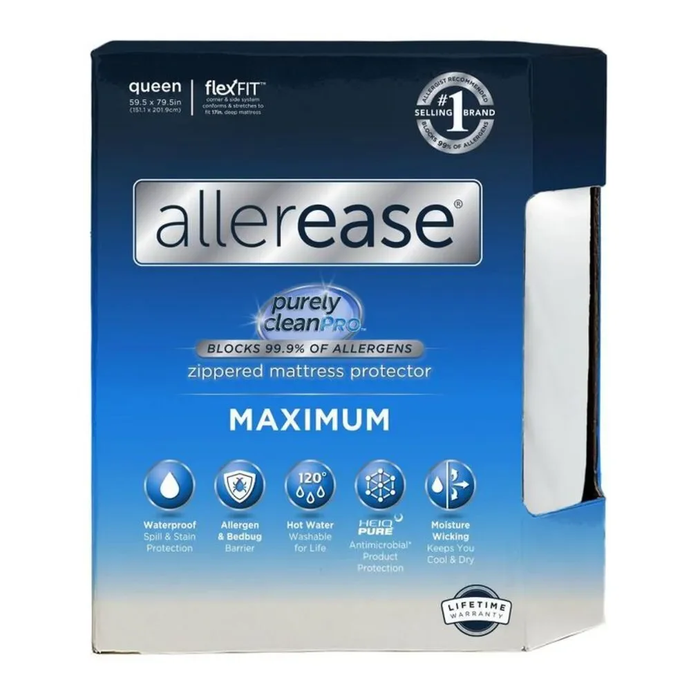 Queen Waterproof Zippered Mattress Protector - Fits 17